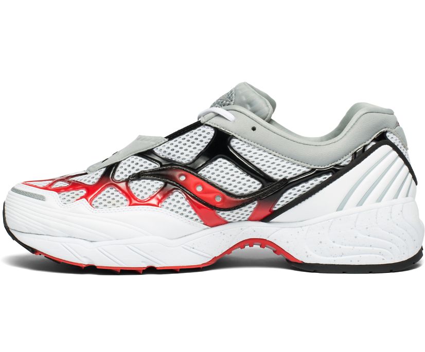 Women's Saucony Grid Web Originals White / Grey / Red | Singapore 007UZGT